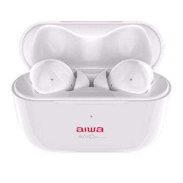 Auricular Bluetooth Intrauditivo Anc Aiwa Ebtw-888anc White Bt 5.0 Con Cancelacion De Ruido Activo Caja De Recarga