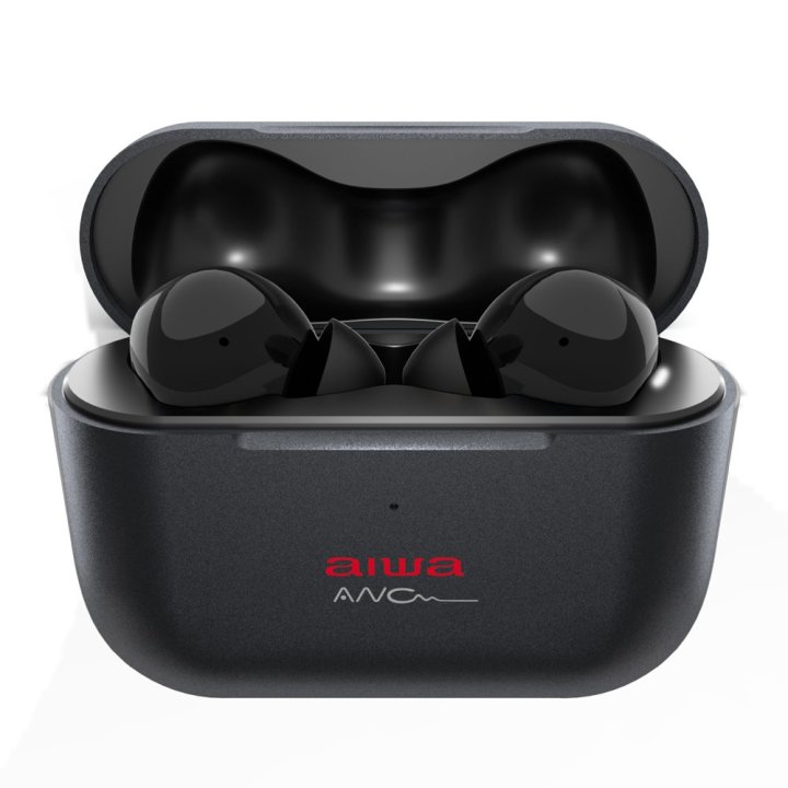 Auricular Bluetooth Intrauditivo Anc Aiwa Ebtw-888anc Black Bt 5.0 Con Cancelacion De Ruido Activo Caja De Recarga