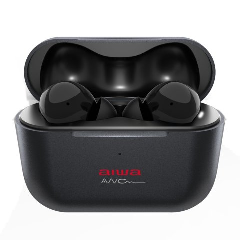 Auricular Bluetooth Intrauditivo Anc Aiwa Ebtw-888anc Black Bt 5.0 Con Cancelacion De Ruido Activo Caja De Recarga
