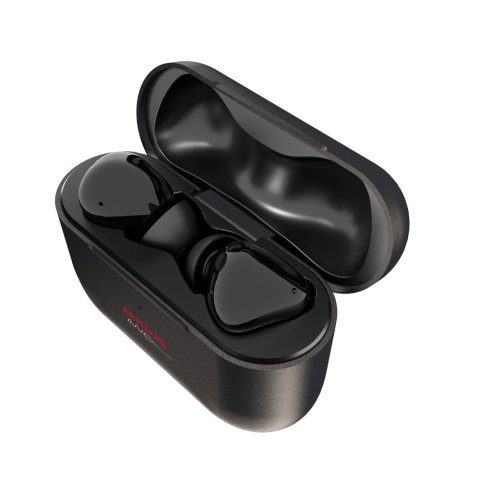 Auricular Bluetooth Intrauditivo Anc Aiwa Ebtw-888anc Black Bt 5.0 Con Cancelacion De Ruido Activo Caja De Recarga