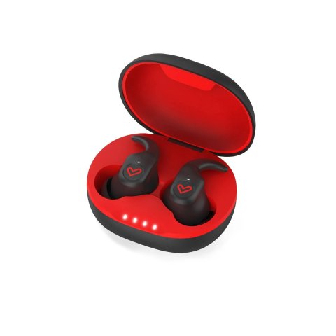 Auricular Intrauditivo Bluetooth Energy Sistem Freestyle Black red Bt 5.3 True Wireless Ipx5 Sistema Secure Fit+ Esmart Conne