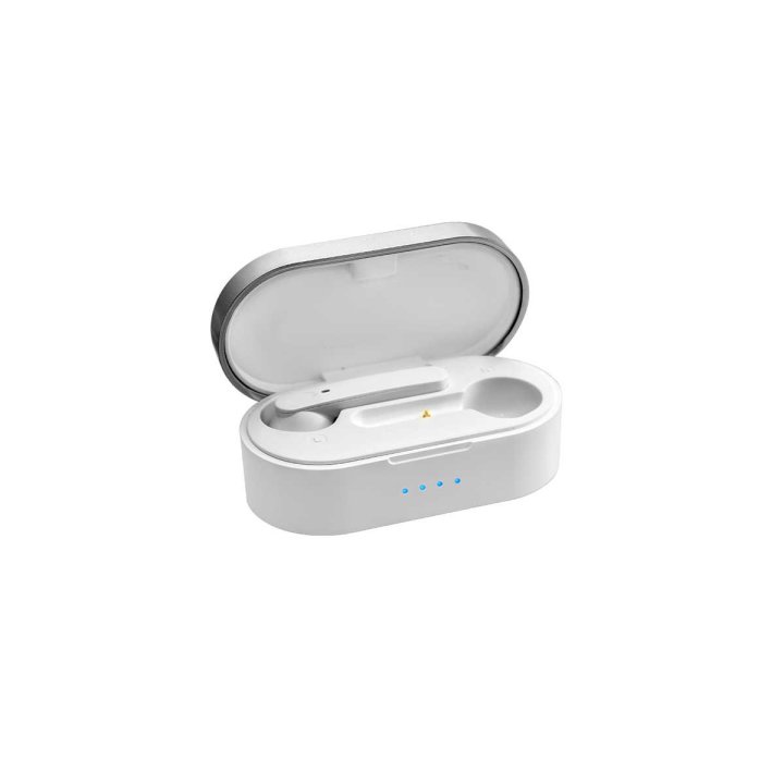Auricular Bluetooth Prixton Earbuds Tws157 Tactil Blanco Manos Libres Compatible Con Asistente