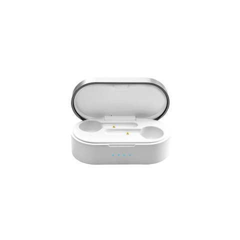 Auricular Bluetooth Prixton Earbuds Tws157 Tactil Blanco Manos Libres Compatible Con Asistente