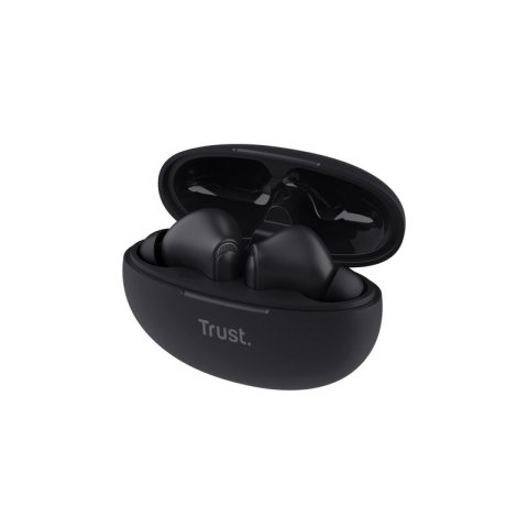 Headset Intrauditivo Bluetooth Trust Yavi 25296 Negro Enc Base De Carga Usb-c Control Tactil 23h