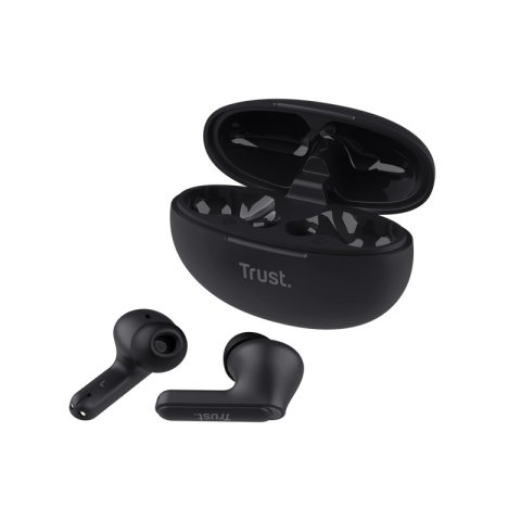 Headset Intrauditivo Bluetooth Trust Yavi 25296 Negro Enc Base De Carga Usb-c Control Tactil 23h