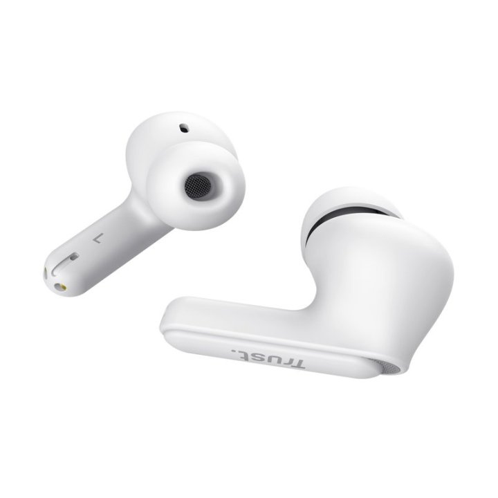 Headset Intrauditivo Bluetooth Trust Yavi 25172 Blanco Enc Base De Carga Usb-c Control Tactil 23h