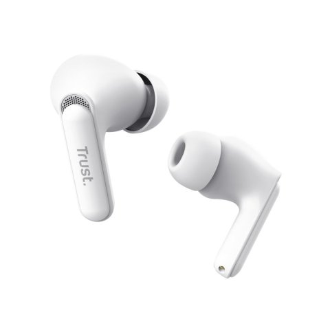 Headset Intrauditivo Bluetooth Trust Yavi 25172 Blanco Enc Base De Carga Usb-c Control Tactil 23h