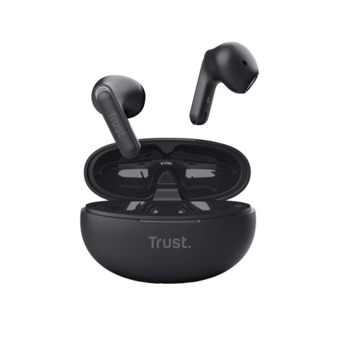 Headset Intrauditivo Bluetooth Trust Yavi 25298 Negro Enc Base De Carga Usb-c Control Tactil 23h
