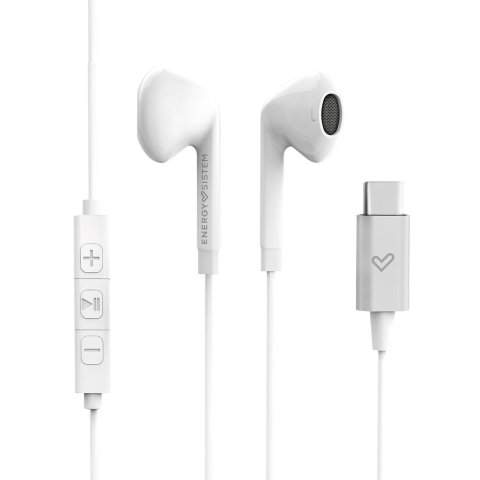  Headset Usb-c Energy Sistem Smart 2 White Conexion Type C, Digital Sound, Control Volumen En El Cable,
