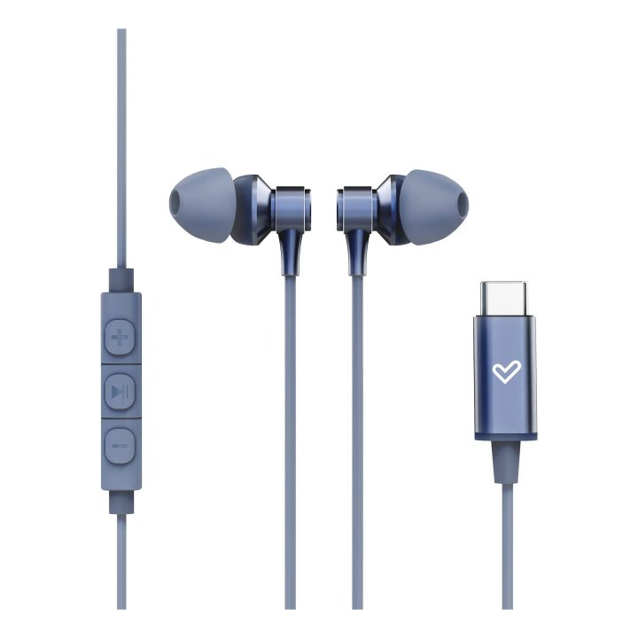 Auricular Intrauditivo Energy Sistem Metallized Usb-c Control Remoto Aluminio Azul Con Mic