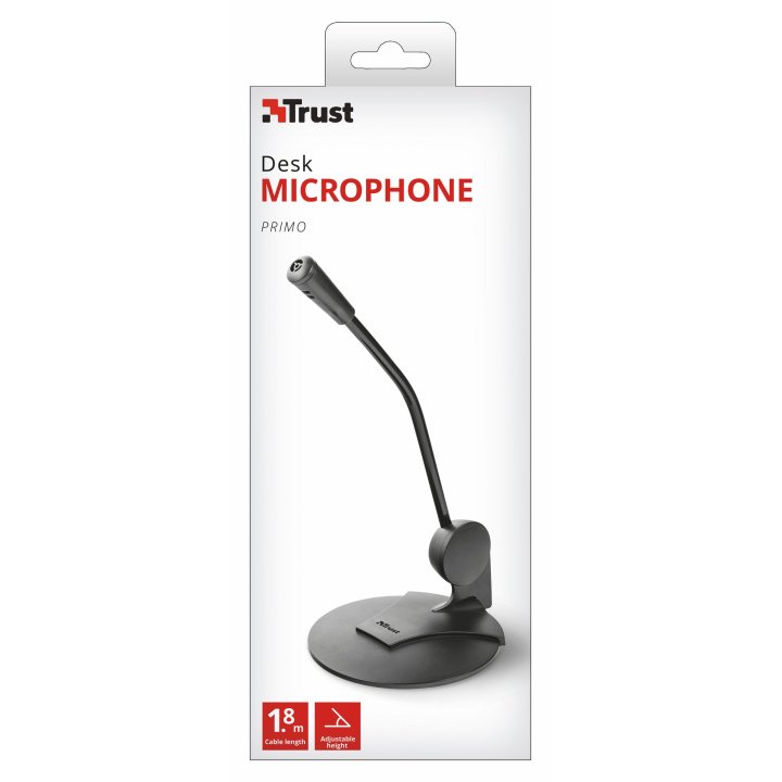 Microfono Trust Primo Jack 3.5mm Cable 1.8m 21674