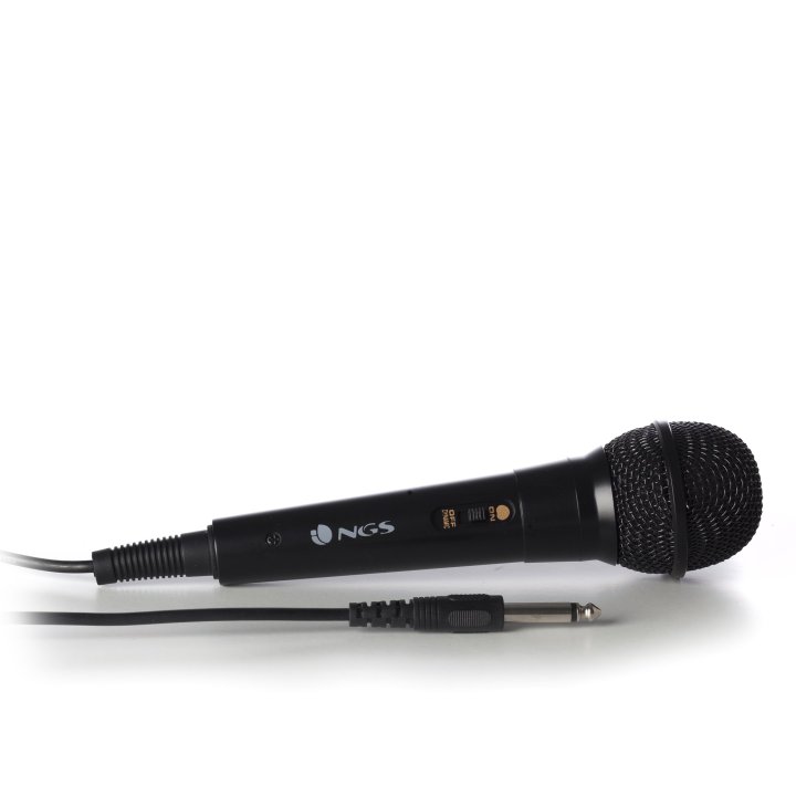Microfono Ngs Singer Fire Especial Karaoke Jack 6.3 Mm Cable 3mtr