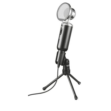 Microfono Trust Madell Desktop - Angulo Ajustable - Boton Mute - Cable De 2.5m - Jack 3.5mm - Rejilla Desmont. 21672