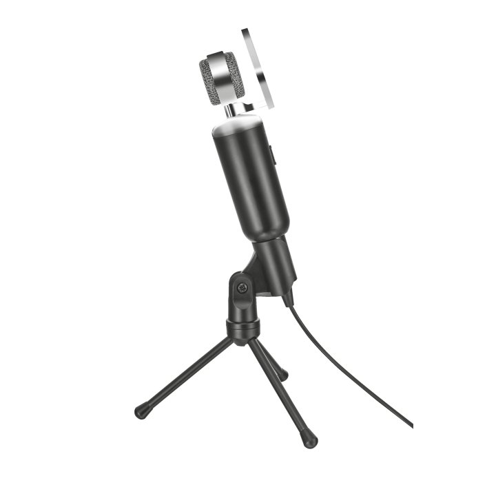 Microfono Trust Madell Desktop - Angulo Ajustable - Boton Mute - Cable De 2.5m - Jack 3.5mm - Rejilla Desmont. 21672