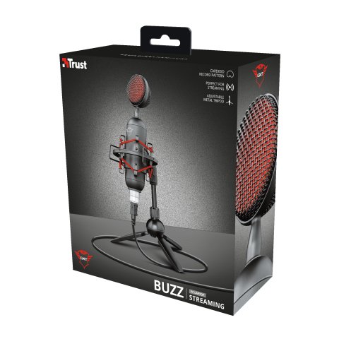 Microfono Trust Gxt 244 Buzz - Pc ps4 - Patron Ardioid - Incluye Soporte - Cable De 1.8m - Usb 23466