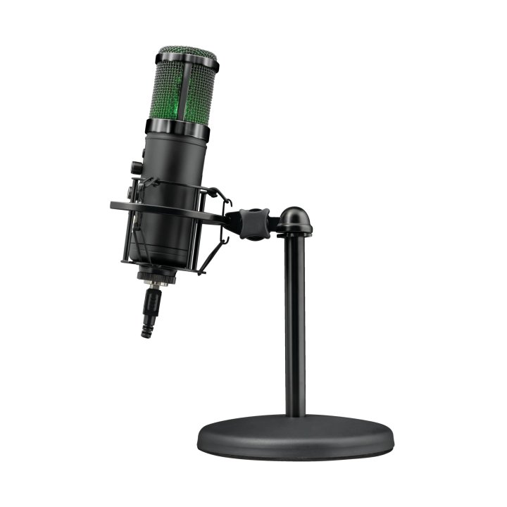 Microfono Trust Gxt 256 Exxo Usb - Pc Patron Cardioide - Latencia Cero - Rejilla Iluminada Rgb - Filtro Pantalla - Cable De 1