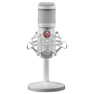 Microfono Profesional Mars Gaming Mmicx White Microfono De Estudio De Alta Definicion 96khz Adc Y Doble Capsula Conexion Usb  2