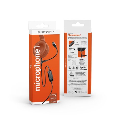 Microfono Energy Sistem Para Integrar Con Headset Con Boton De Cancelacion Y Flexible Para Mayor Adaptacion