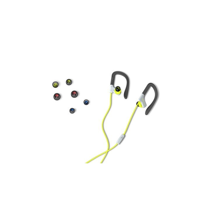  Headset Energy Sistem Sport 1 Yellow 3.5mm Con Microfono, Secure Fit, Resistente Al Sudor Y Salpicaduras , Control Talk