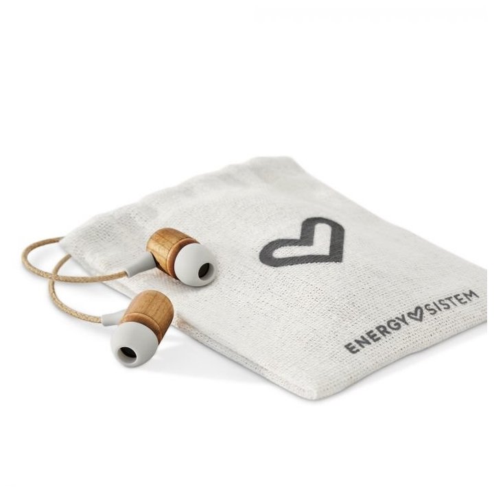 Headset Energy Sistem Eco Cherry Wood Jack 3.5mm Con Microfono, Control Talk