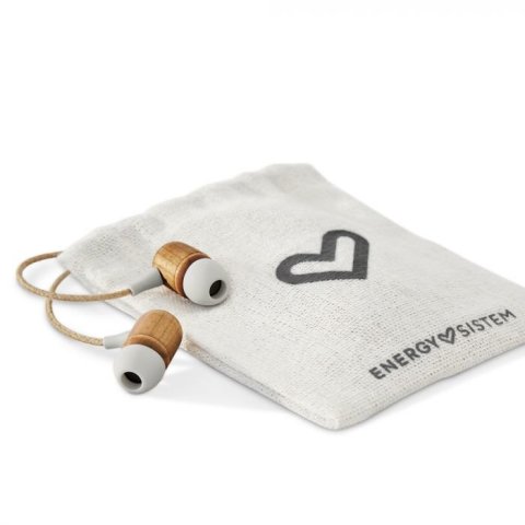 Headset Energy Sistem Eco Cherry Wood Jack 3.5mm Con Microfono, Control Talk
