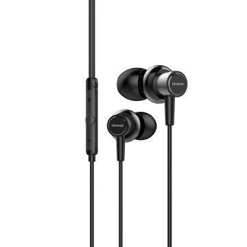 Auricular Intrauditivo Aiwa Estm-500bk Black Diamond Carcasa De Alumino Driver 10mm Con Iman N40 Y Diafragma De Titanio Contr
