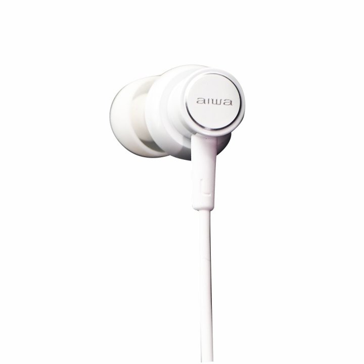 Auricular Intrauditivo Aiwa Estm-500wt White Diamond Carcasa De Alumino Driver 10mm Con Iman N40 Y Diafragma De Titanio Contr