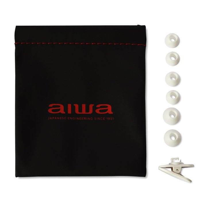 Auricular Intrauditivo Aiwa Estm-500wt White Diamond Carcasa De Alumino Driver 10mm Con Iman N40 Y Diafragma De Titanio Contr