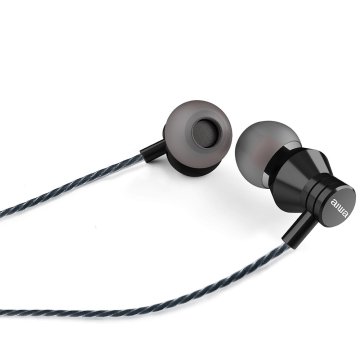 Auricular Intrauditivo Aiwa Estm-50bk Black 3.5mm Driver Neodimio 10mm Dinamico Micro Controlador Remoto Cable 1.2m 2