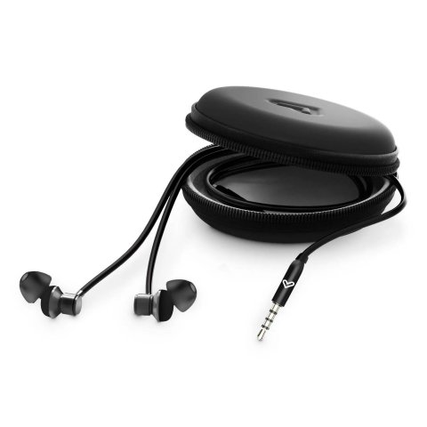 Auricular Intrauditivo Energy Sistem Metallized Jack 3.5mm Control Remoto Aluminio Negro Con Mic