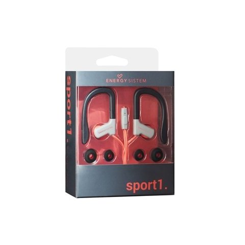 Auricular Intrauditivo Energy Sistem Sport 1 Red Jack 3.5 Microfono Controles Secure-fit 