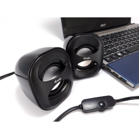 Altavoces 2.0 Equip Life Mini 6w Rms Color Negro Jack 3.5" Alimetancion Usb