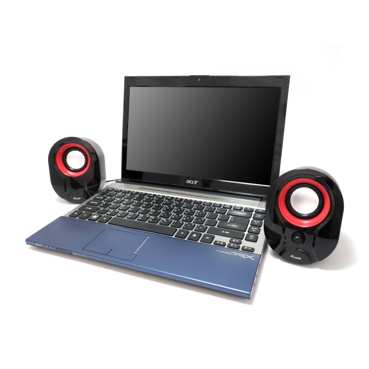 Altavoces 2.0 Equip Life 6w Rms Color Negro Y Rojo Jack 3.5" Control De Volumen Alimetancion Usb