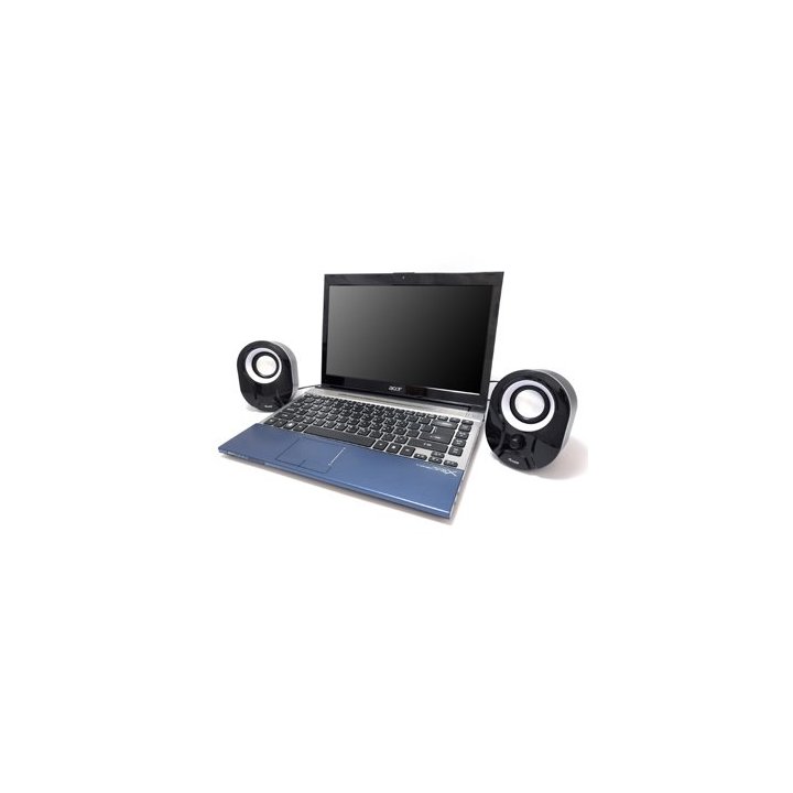 Altavoces 2.0 Equip Life 6w Rms Color Negro Y Blanco Jack 3.5" Control De Volumen Alimetancion Usb
