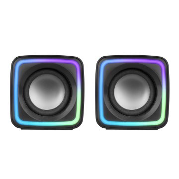 Altavoces 2.0 Mars Gaming Mscube Black 8w Rms Sonido Dsp Espacial Iluminacion Rgb 2