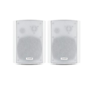 Altavoces 2.0 Autoamplificados Tooq Tqows-01w Multiconexiones Color Blanco Con Soporte De Pared 2