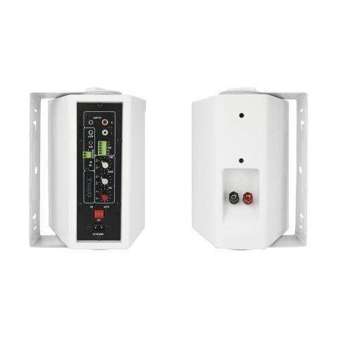 Altavoces 2.0 Autoamplificados Tooq Tqows-01w Multiconexiones Color Blanco Con Soporte De Pared