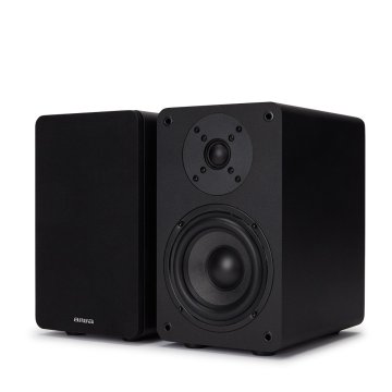 Altavoces 2.0 Hifi Pasivos Aiwa Sp-a100 Color Negro 2x70w Rms Conectores Chapados En Oro 2