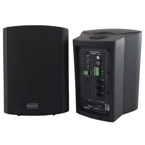 Altavoces 2.0 Autoamplificados Approx Color Negro 30w Por Canal Input 2xrca 1xjack 1x5 Pin Bt