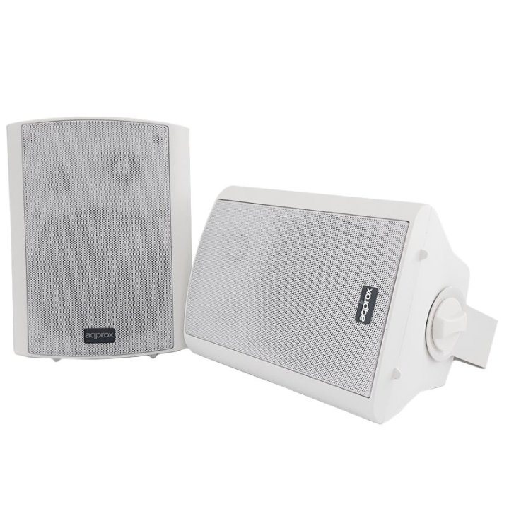 Altavoces 2.0 Autoamplificados Approx Color Blanco 30w Por Canal Input 2xrca 1xjack 1x5 Pin Bt