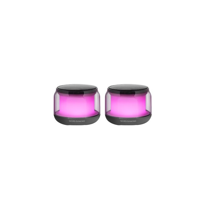 Altavoz Bluetooth 2,0 Mars Gaming Ms-aura Black Rgb 360º Bt 5,3 15w Alimentacion Usb + Jack 3,5mm