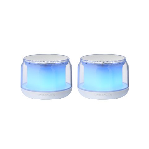 Altavoz Bluetooth 2,0 Mars Gaming Ms-aura White Rgb 360º Bt 5,3 15w Alimentacion Usb + Jack 3,5mm
