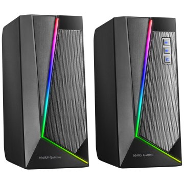 Altavoces 2.0 Bluetooth Mars Gaming Ms7 Black 20w Rms Iluminacion Rgb Dinamico Procesador Dsp