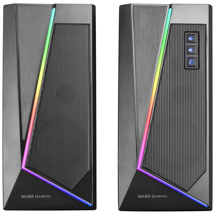 Altavoces 2.0 Bluetooth Mars Gaming Ms7 Black 20w Rms Iluminacion Rgb Dinamico Procesador Dsp