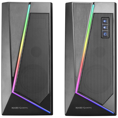 Altavoces 2.0 Bluetooth Mars Gaming Ms7 Black 20w Rms Iluminacion Rgb Dinamico Procesador Dsp