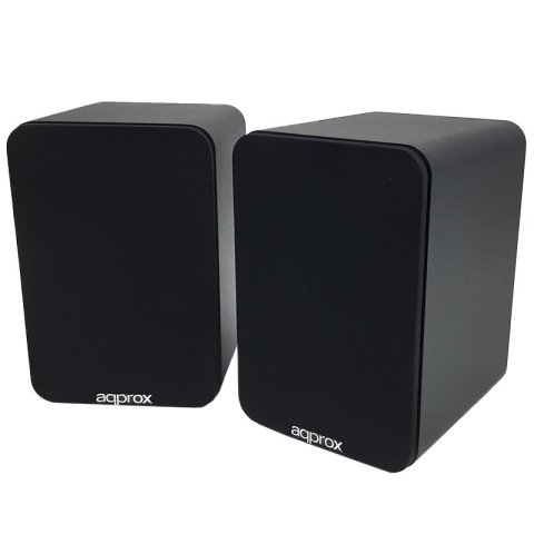 Altavoces 2.0 Bluetooth Autoamplificados Approx Appspk02bk 30w Por Canal Bt5.0 Rca Optical Coaxial Usb Incluye Soporte Pared 