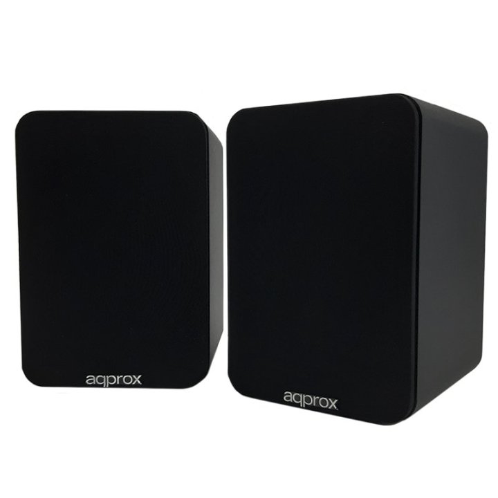 Altavoces 2.0 Bluetooth Autoamplificados Approx Appspk02bk 30w Por Canal Bt5.0 Rca Optical Coaxial Usb Incluye Soporte Pared 
