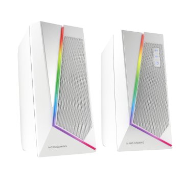 Altavoces 2.0 Bluetooth Mars Gaming Ms7 White 20w Rms Iluminacion Rgb Dinamico Procesador Dsp 2