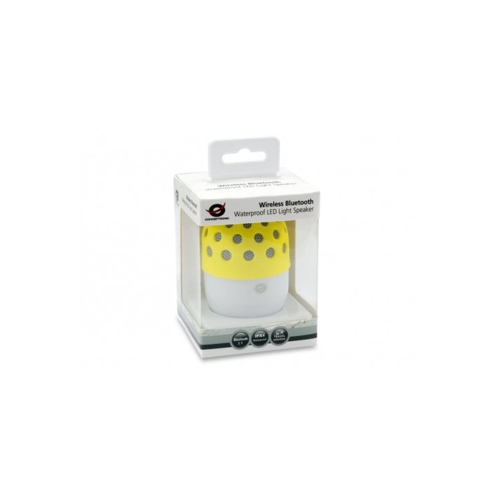 Altavoz Bluetooth Portable Conceptronic Con Luz Led Cspkbtwphly Color Amarillo
