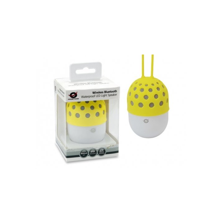 Altavoz Bluetooth Portable Conceptronic Con Luz Led Cspkbtwphly Color Amarillo